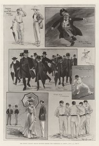 The Drawn Cricket Match between Oxford and Cambridge at Lord